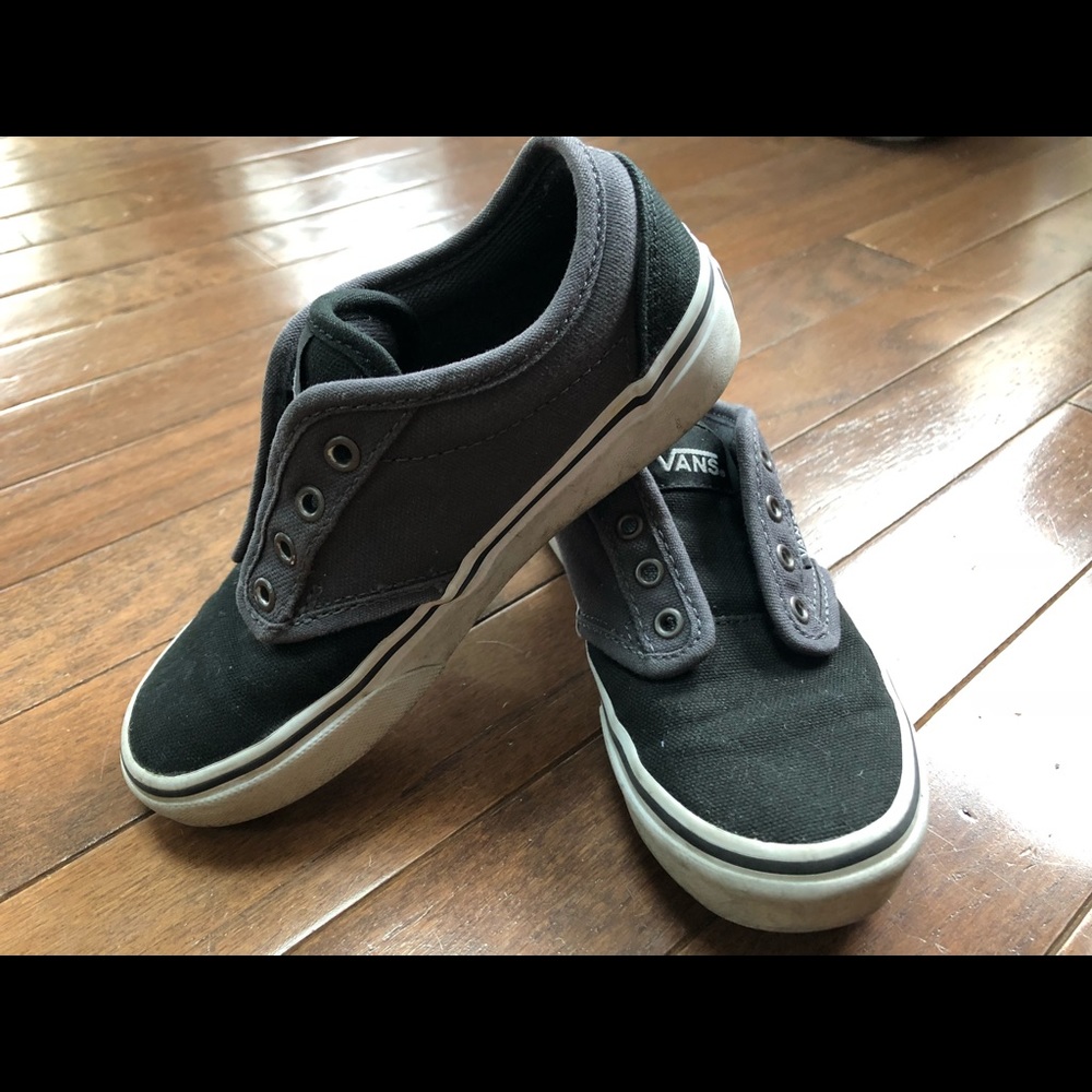 Grey and black vans